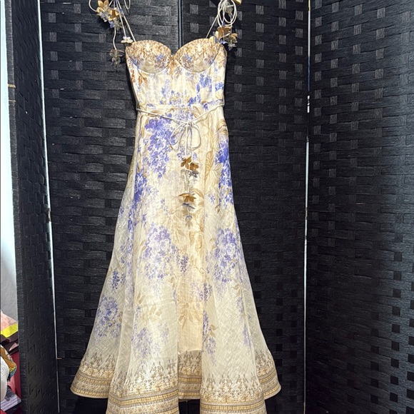 blue maxi dress with long sleeves Ulla Johnson main image 1